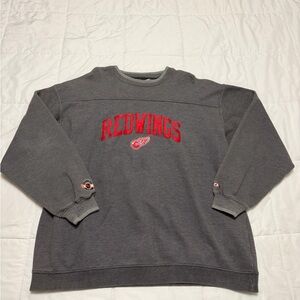Vintage Detroit Red Wings Gray Sweater
